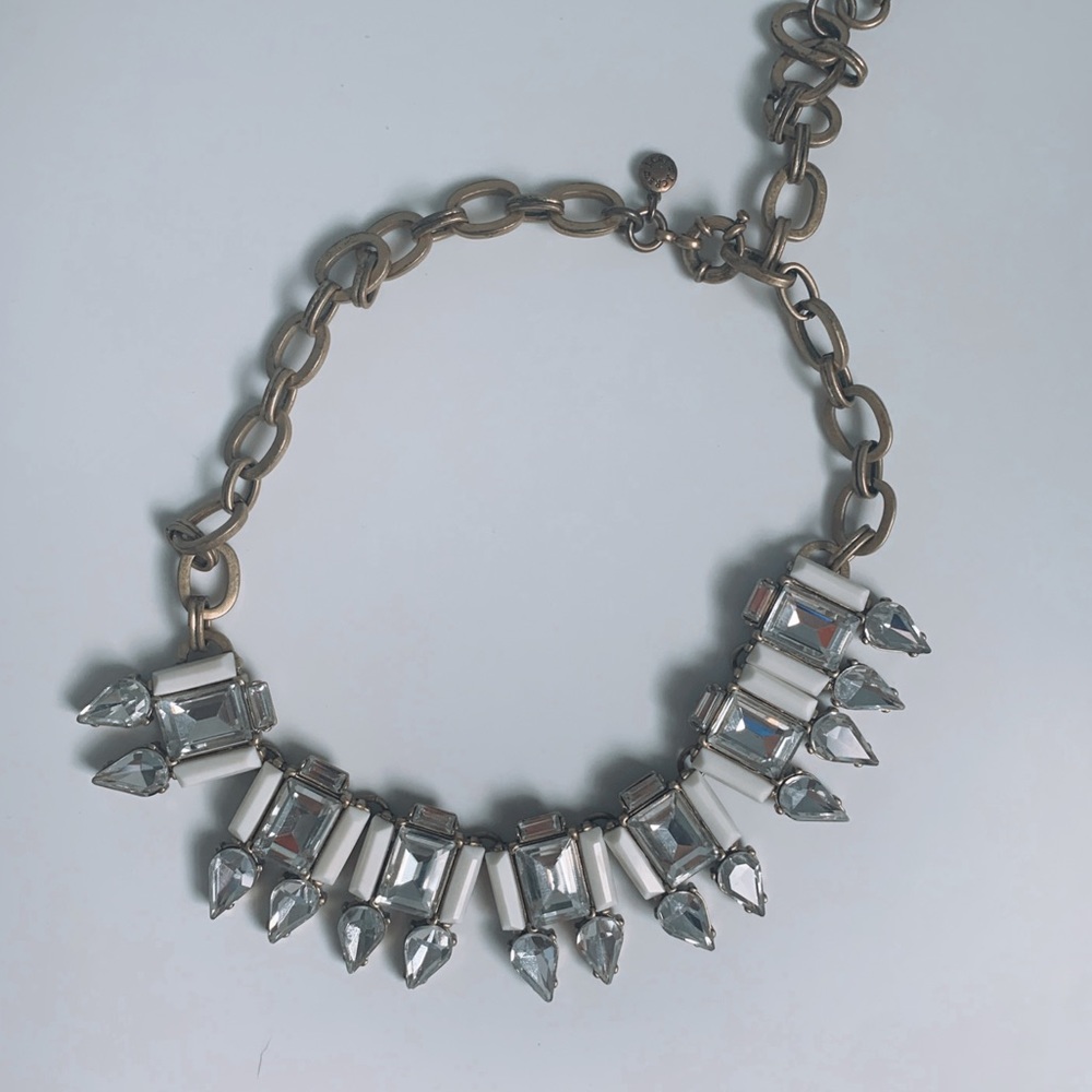 J. Crew Enamel and Crystal Necklce
